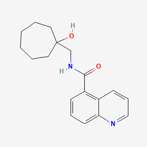 N-[(1-hydroxycycloheptyl)methyl]quinoline-5-carboxamide