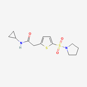 N-cyclopropyl-2-(5-pyrrolidin-1-ylsulfonylthiophen-2-yl)acetamide