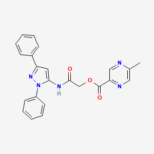 [2-[(2,5-Diphenylpyrazol-3-yl)amino]-2-oxoethyl] 5-methylpyrazine-2-carboxylate