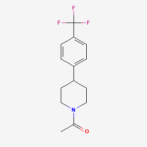 molecular formula C14H16F3NO B7673338 1-[4-[4-(Trifluoromethyl)phenyl]piperidin-1-yl]ethanone 