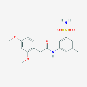 2-(2,4-dimethoxyphenyl)-N-(2,3-dimethyl-5-sulfamoylphenyl)acetamide