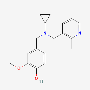 4-[[Cyclopropyl-[(2-methylpyridin-3-yl)methyl]amino]methyl]-2-methoxyphenol