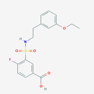 3-[2-(3-Ethoxyphenyl)ethylsulfamoyl]-4-fluorobenzoic acid