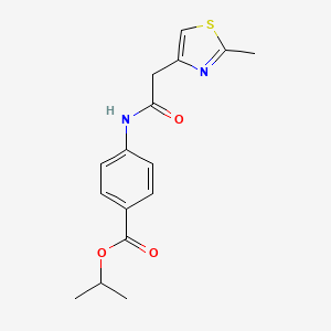 Propan-2-yl 4-[[2-(2-methyl-1,3-thiazol-4-yl)acetyl]amino]benzoate