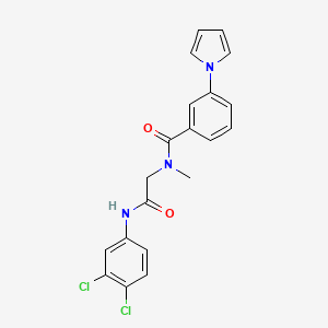 N-[2-(3,4-dichloroanilino)-2-oxoethyl]-N-methyl-3-pyrrol-1-ylbenzamide