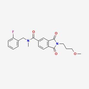 N-[(2-fluorophenyl)methyl]-2-(3-methoxypropyl)-N-methyl-1,3-dioxoisoindole-5-carboxamide