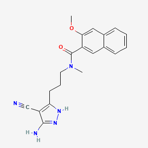 N-[3-(3-amino-4-cyano-1H-pyrazol-5-yl)propyl]-3-methoxy-N-methylnaphthalene-2-carboxamide