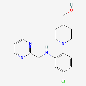 [1-[4-Chloro-2-(pyrimidin-2-ylmethylamino)phenyl]piperidin-4-yl]methanol