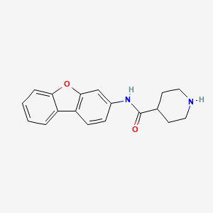 molecular formula C18H18N2O2 B7673586 N-dibenzofuran-3-ylpiperidine-4-carboxamide 