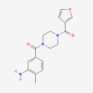 (3-Amino-4-methylphenyl)-[4-(furan-3-carbonyl)piperazin-1-yl]methanone