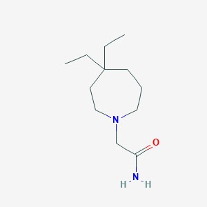 molecular formula C12H24N2O B7673626 2-(4,4-Diethylazepan-1-yl)acetamide 