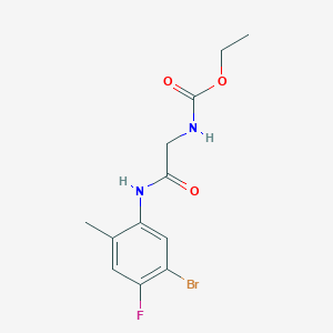 ethyl N-[2-(5-bromo-4-fluoro-2-methylanilino)-2-oxoethyl]carbamate