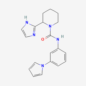 2-(1H-imidazol-2-yl)-N-(3-pyrrol-1-ylphenyl)piperidine-1-carboxamide