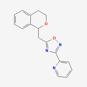 5-(3,4-dihydro-1H-isochromen-1-ylmethyl)-3-pyridin-2-yl-1,2,4-oxadiazole