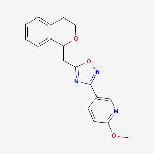 5-(3,4-dihydro-1H-isochromen-1-ylmethyl)-3-(6-methoxypyridin-3-yl)-1,2,4-oxadiazole