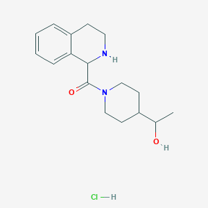 [4-(1-Hydroxyethyl)piperidin-1-yl]-(1,2,3,4-tetrahydroisoquinolin-1-yl)methanone;hydrochloride