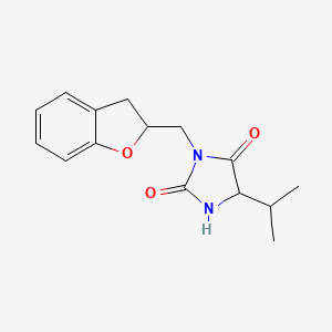 molecular formula C15H18N2O3 B7673733 3-(2,3-Dihydro-1-benzofuran-2-ylmethyl)-5-propan-2-ylimidazolidine-2,4-dione 