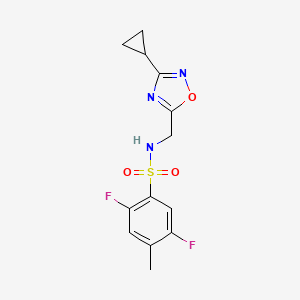 N-[(3-cyclopropyl-1,2,4-oxadiazol-5-yl)methyl]-2,5-difluoro-4-methylbenzenesulfonamide