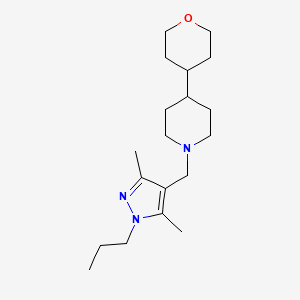 1-[(3,5-Dimethyl-1-propylpyrazol-4-yl)methyl]-4-(oxan-4-yl)piperidine