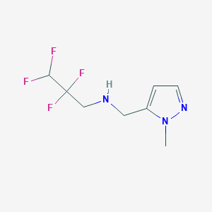 2,2,3,3-tetrafluoro-N-[(2-methylpyrazol-3-yl)methyl]propan-1-amine