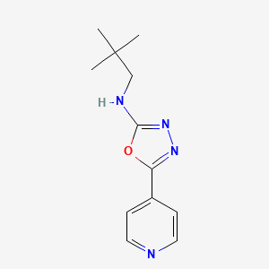 N-(2,2-dimethylpropyl)-5-pyridin-4-yl-1,3,4-oxadiazol-2-amine