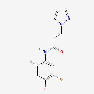 N-(5-bromo-4-fluoro-2-methylphenyl)-3-pyrazol-1-ylpropanamide