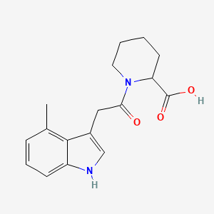 1-[2-(4-methyl-1H-indol-3-yl)acetyl]piperidine-2-carboxylic acid