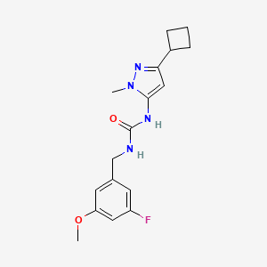 1-(5-Cyclobutyl-2-methylpyrazol-3-yl)-3-[(3-fluoro-5-methoxyphenyl)methyl]urea