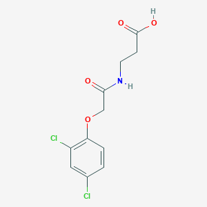 molecular formula C11H11Cl2NO4 B7673813 3-[[2-(2,4-Dichlorophenoxy)acetyl]amino]propanoic acid 