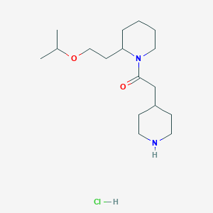 2-Piperidin-4-yl-1-[2-(2-propan-2-yloxyethyl)piperidin-1-yl]ethanone;hydrochloride