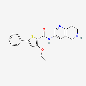 3-ethoxy-5-phenyl-N-(5,6,7,8-tetrahydro-1,6-naphthyridin-3-yl)thiophene-2-carboxamide