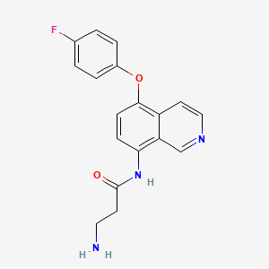 3-amino-N-[5-(4-fluorophenoxy)isoquinolin-8-yl]propanamide