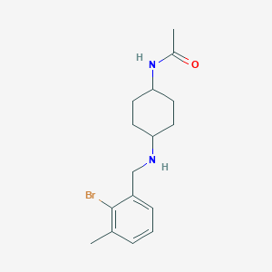 molecular formula C16H23BrN2O B7673899 N-[4-[(2-bromo-3-methylphenyl)methylamino]cyclohexyl]acetamide 