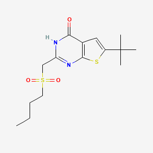 6-tert-butyl-2-(butylsulfonylmethyl)-3H-thieno[2,3-d]pyrimidin-4-one