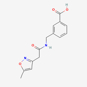 3-[[[2-(5-Methyl-1,2-oxazol-3-yl)acetyl]amino]methyl]benzoic acid