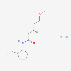 molecular formula C12H25ClN2O2 B7673930 N-(2-ethylcyclopentyl)-2-(2-methoxyethylamino)acetamide;hydrochloride 