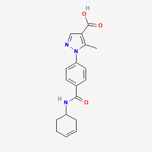 1-[4-(Cyclohex-3-en-1-ylcarbamoyl)phenyl]-5-methylpyrazole-4-carboxylic acid