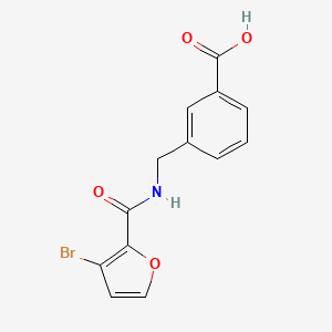 3-[[(3-Bromofuran-2-carbonyl)amino]methyl]benzoic acid