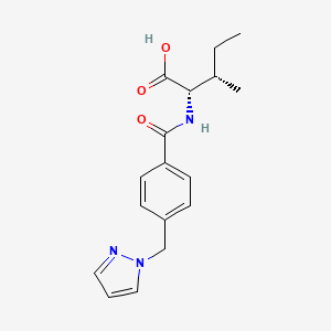 (2S,3S)-3-methyl-2-[[4-(pyrazol-1-ylmethyl)benzoyl]amino]pentanoic acid