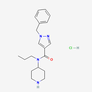 1-benzyl-N-piperidin-4-yl-N-propylpyrazole-4-carboxamide;hydrochloride