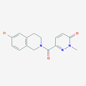 6-(6-bromo-3,4-dihydro-1H-isoquinoline-2-carbonyl)-2-methylpyridazin-3-one