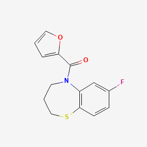 (7-fluoro-3,4-dihydro-2H-1,5-benzothiazepin-5-yl)-(furan-2-yl)methanone