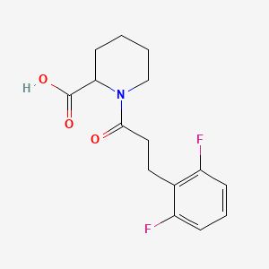 1-[3-(2,6-Difluorophenyl)propanoyl]piperidine-2-carboxylic acid