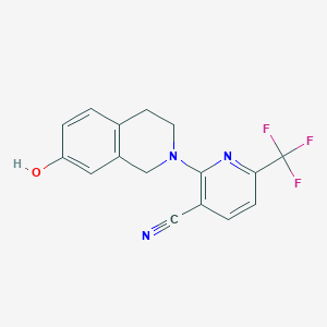 molecular formula C16H12F3N3O B7674015 2-(7-hydroxy-3,4-dihydro-1H-isoquinolin-2-yl)-6-(trifluoromethyl)pyridine-3-carbonitrile 