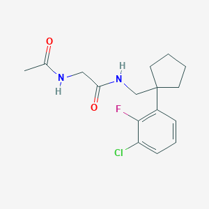 2-acetamido-N-[[1-(3-chloro-2-fluorophenyl)cyclopentyl]methyl]acetamide