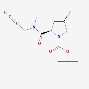 molecular formula C14H21FN2O3 B7674034 tert-butyl (2R,4S)-4-fluoro-2-[methyl(prop-2-ynyl)carbamoyl]pyrrolidine-1-carboxylate 