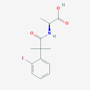 molecular formula C13H16FNO3 B7674059 (2S)-2-[[2-(2-fluorophenyl)-2-methylpropanoyl]amino]propanoic acid 