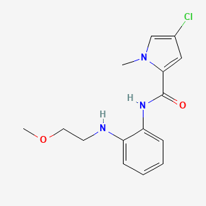 molecular formula C15H18ClN3O2 B7674089 4-chloro-N-[2-(2-methoxyethylamino)phenyl]-1-methylpyrrole-2-carboxamide 