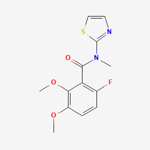 molecular formula C13H13FN2O3S B7674118 6-fluoro-2,3-dimethoxy-N-methyl-N-(1,3-thiazol-2-yl)benzamide 