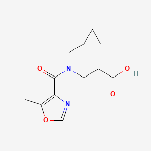 3-[Cyclopropylmethyl-(5-methyl-1,3-oxazole-4-carbonyl)amino]propanoic acid